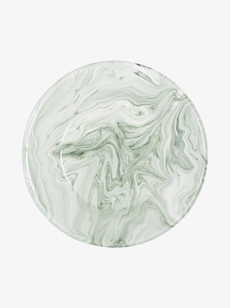 Green Swirl Plate