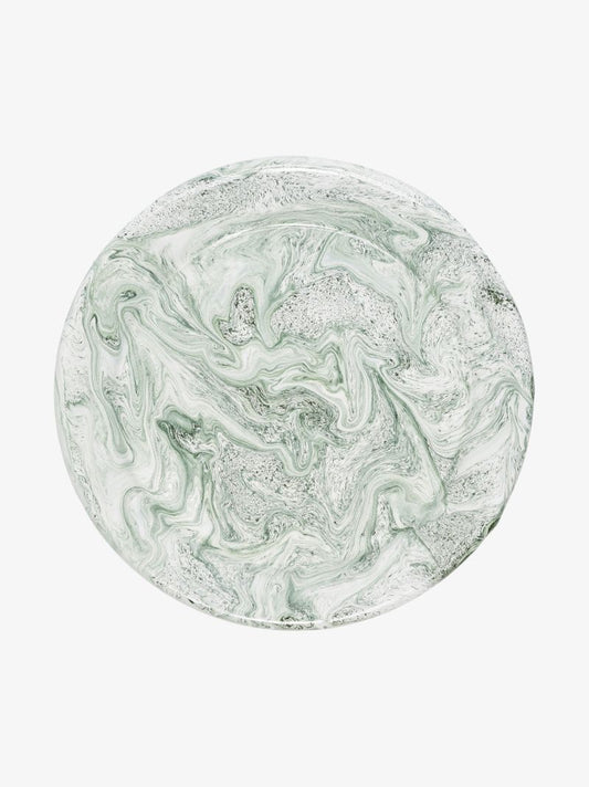 Green Marbled Dinner Plate