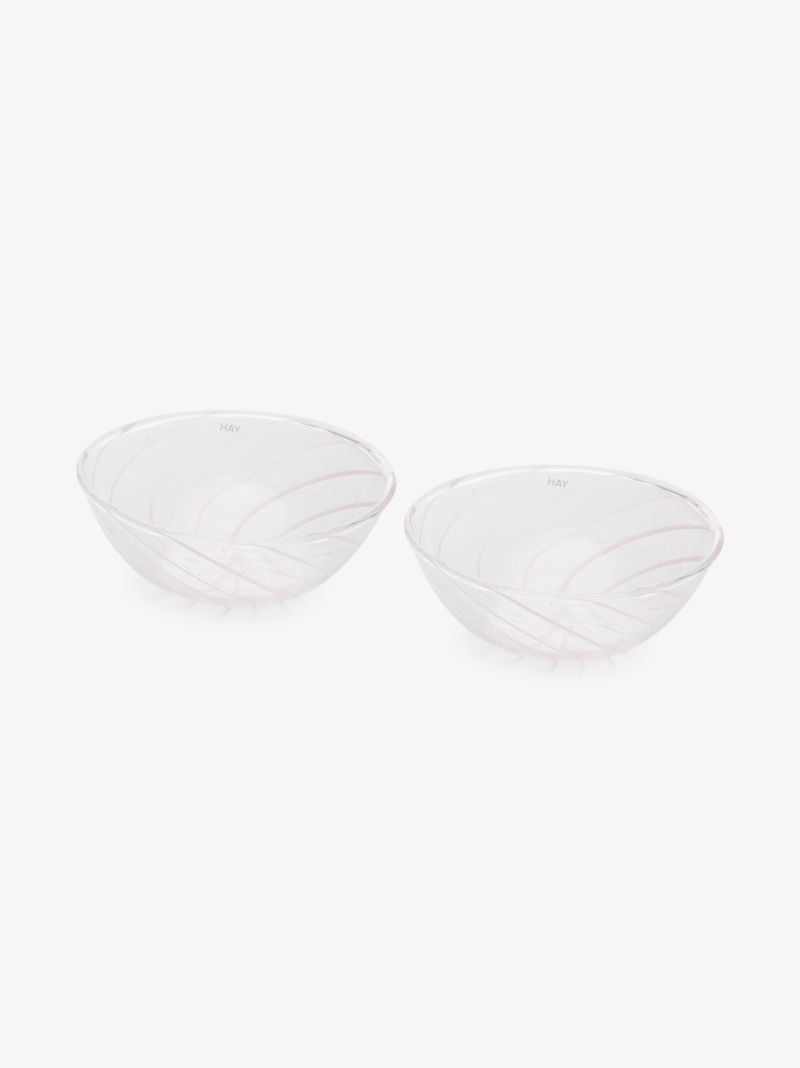 White Spin Glass Bowl Set