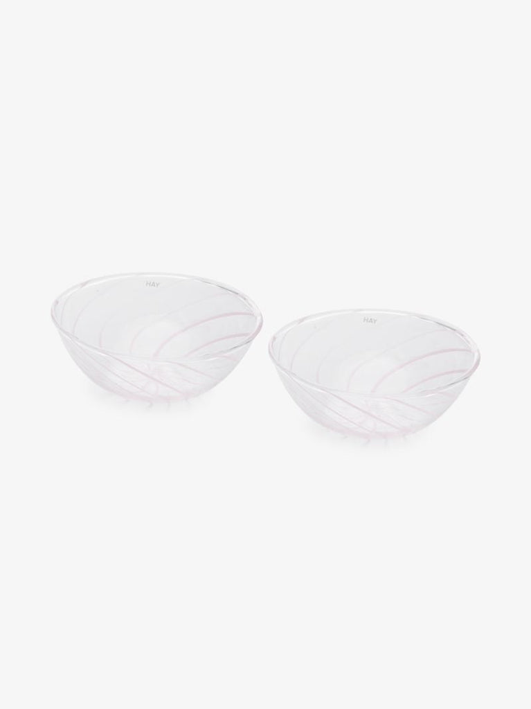 White Spin Glass Bowl Set