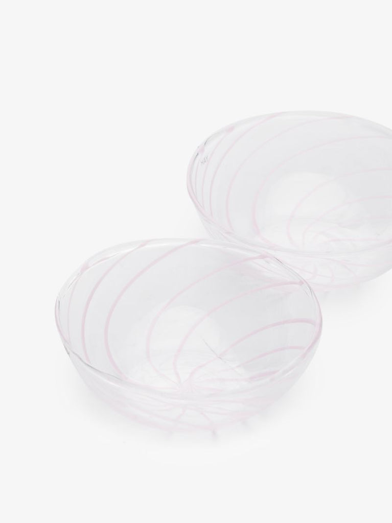 White Spin Glass Bowl Set
