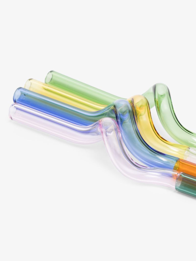 Multicoloured Spiral Straw Set