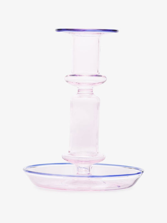 Pink Flare Glass Candle Holder