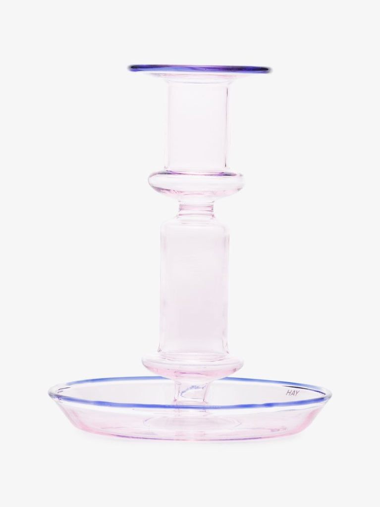 Pink Flare Glass Candle Holder