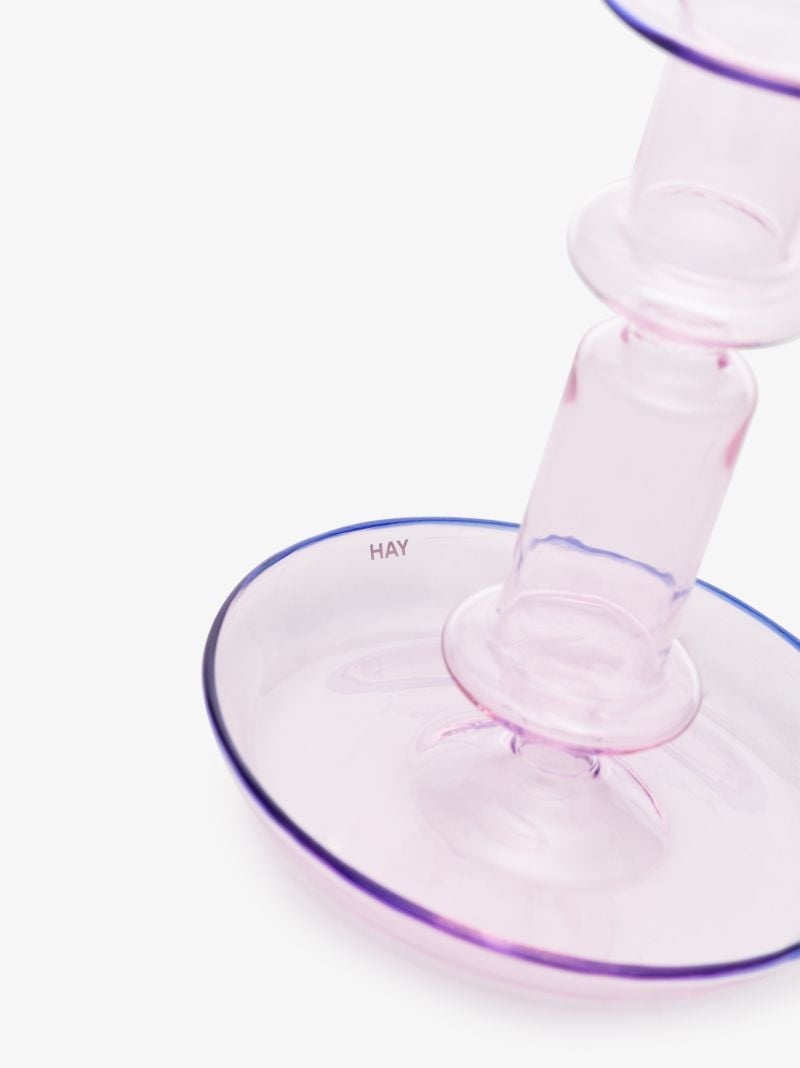 Pink Flare Glass Candle Holder