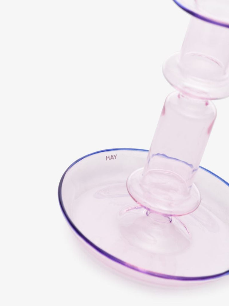 Pink Flare Glass Candle Holder