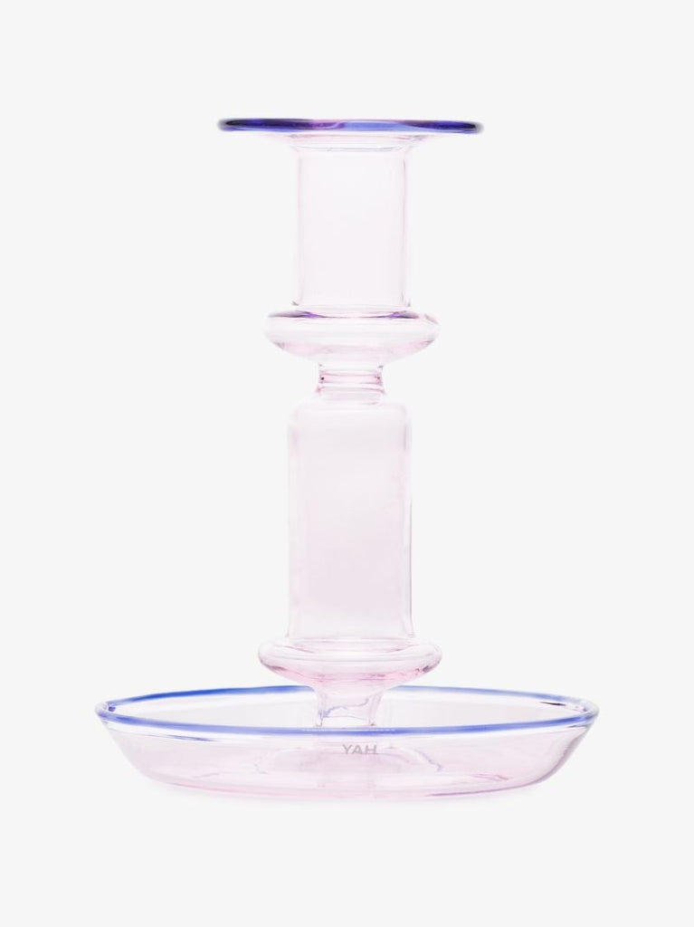 Pink Flare Glass Candle Holder