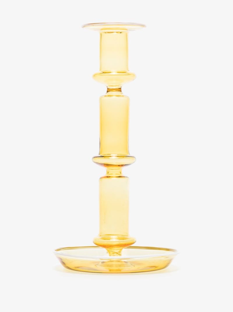 Yellow Flare Glass Candleholder