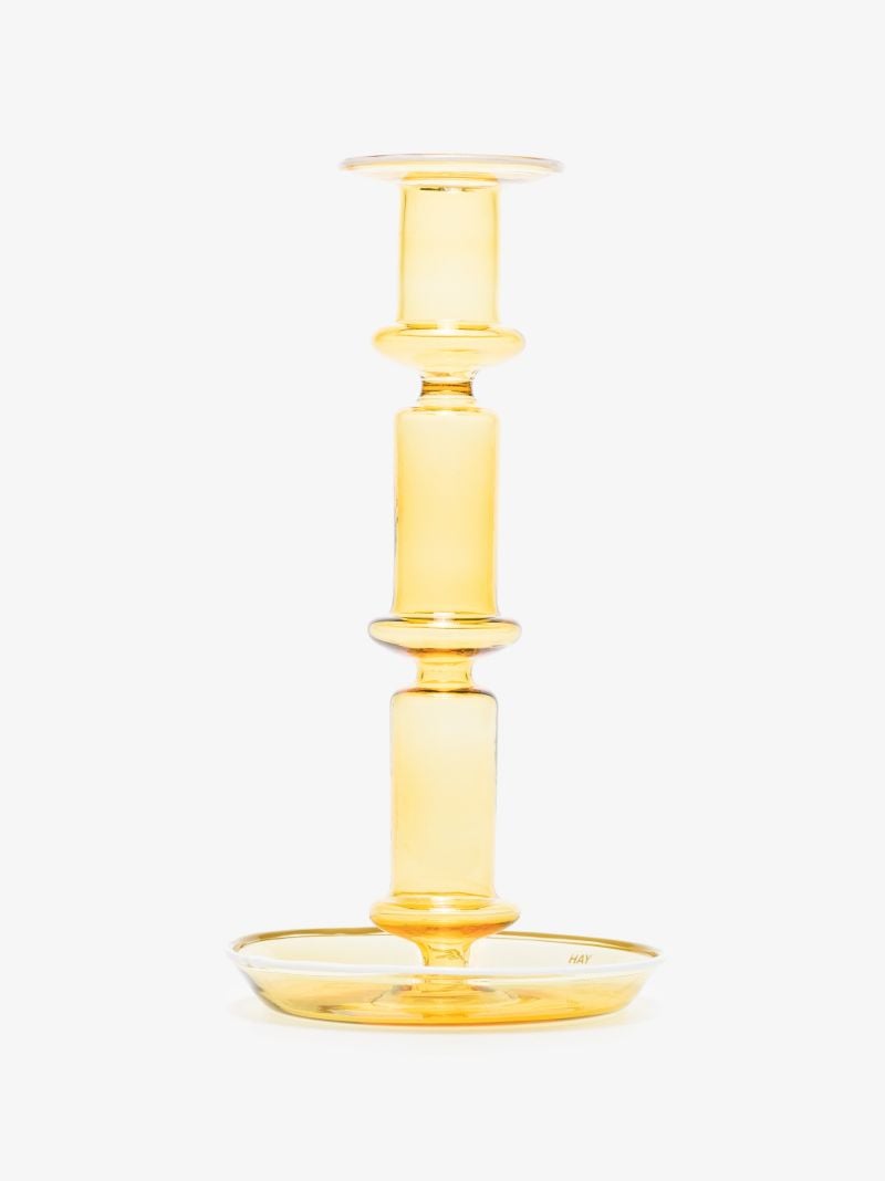 Yellow Flare Glass Candleholder