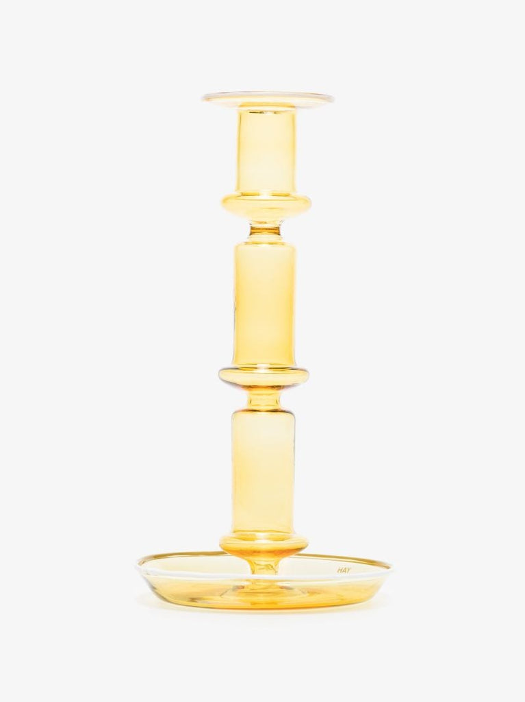 Yellow Flare Glass Candleholder