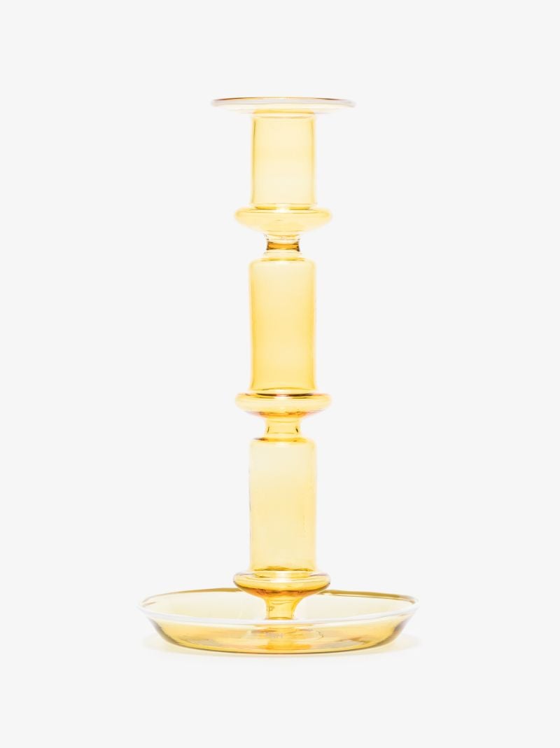 Yellow Flare Glass Candleholder