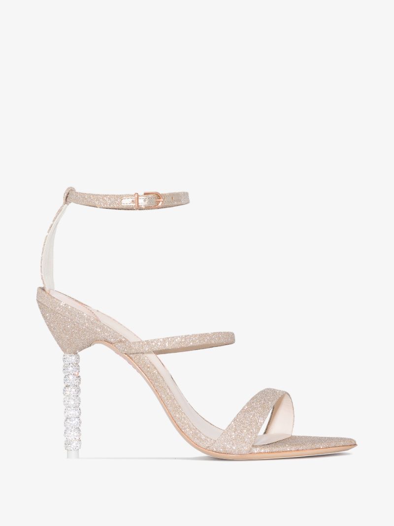 Neutral Rosalind 100 Glitter Sandals
