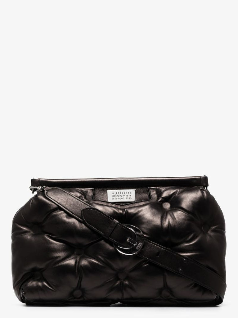 Black Glam Slam Large Leather Tote Bag