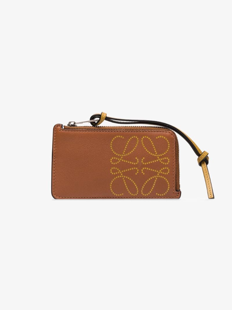 Brown Anagram Leather Coin Purse