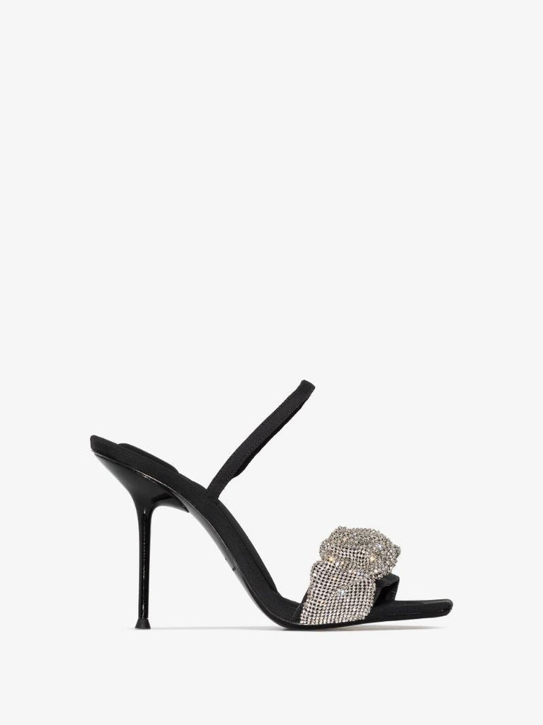 Black Julie 105 Crystal Sandals