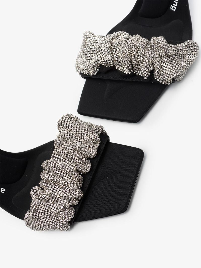 Black Julie 105 Crystal Sandals