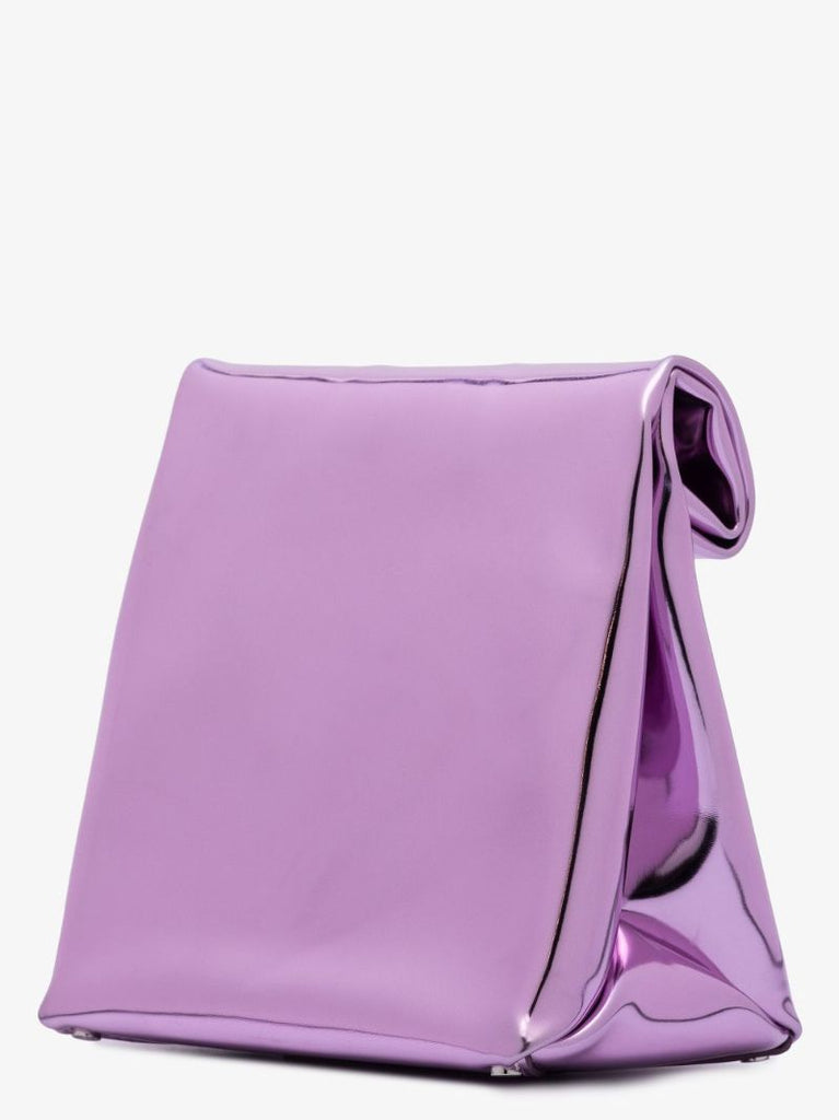 Purple Foldable Lunch Clutch Bag