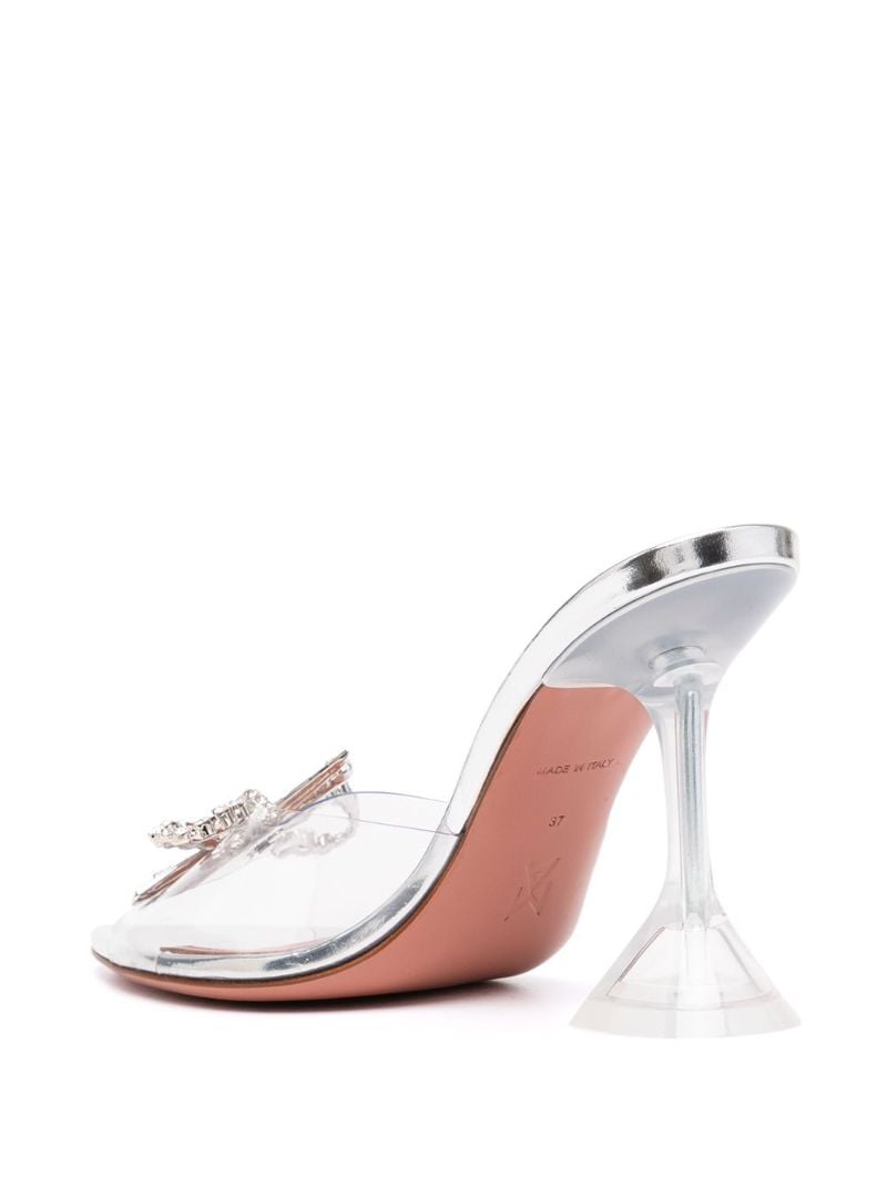 Silver Rosie 95 Crystal Mules