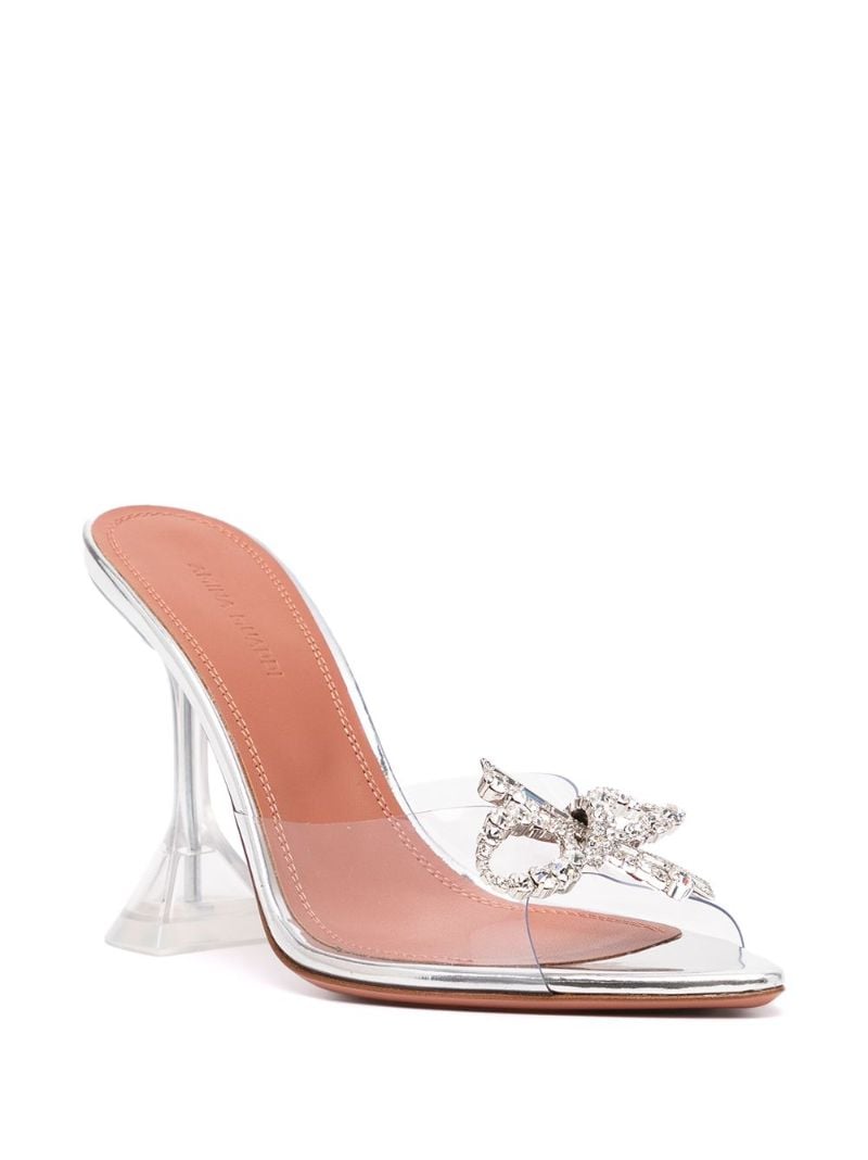 Silver Rosie 95 Crystal Mules