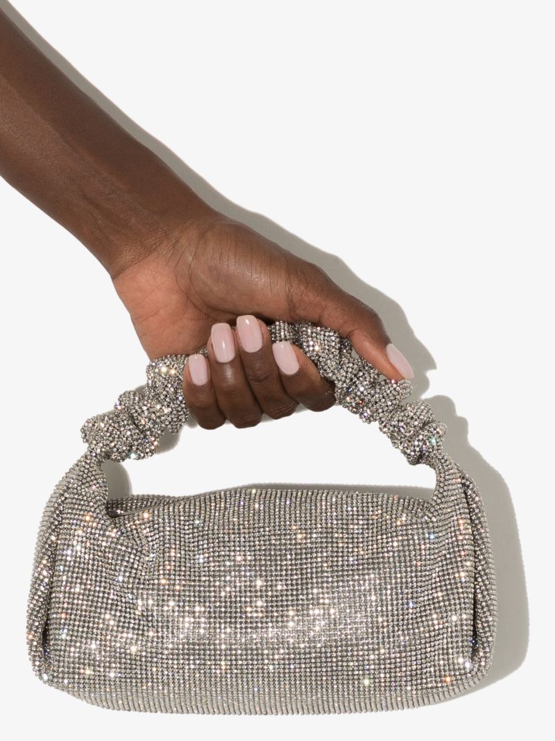 Silver Tone Scrunchie Mini Bag