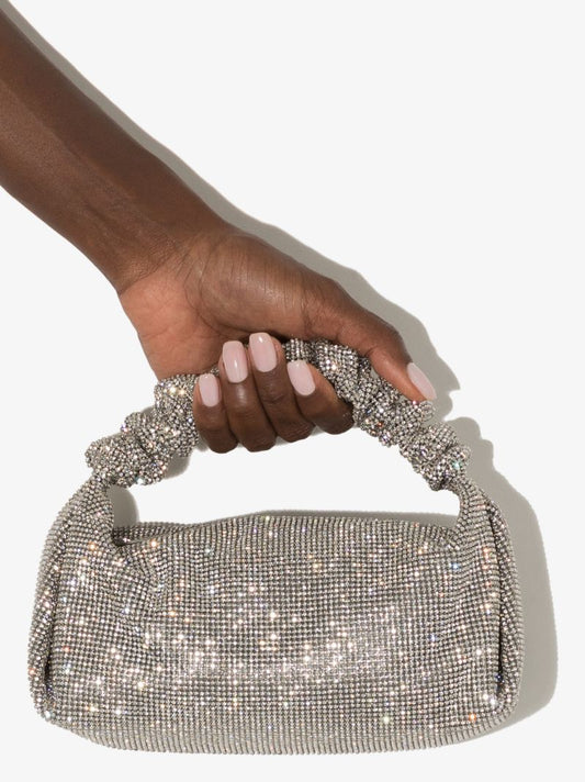 Silver Tone Scrunchie Mini Bag