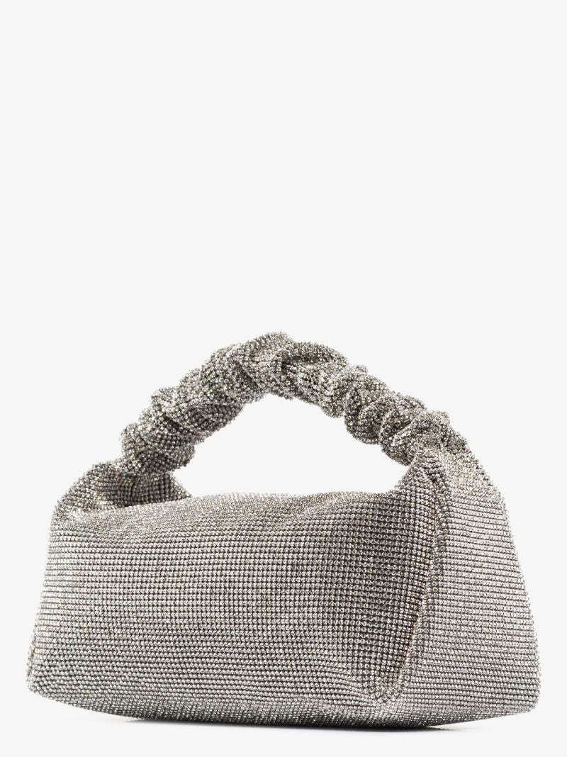 Silver Tone Scrunchie Mini Bag