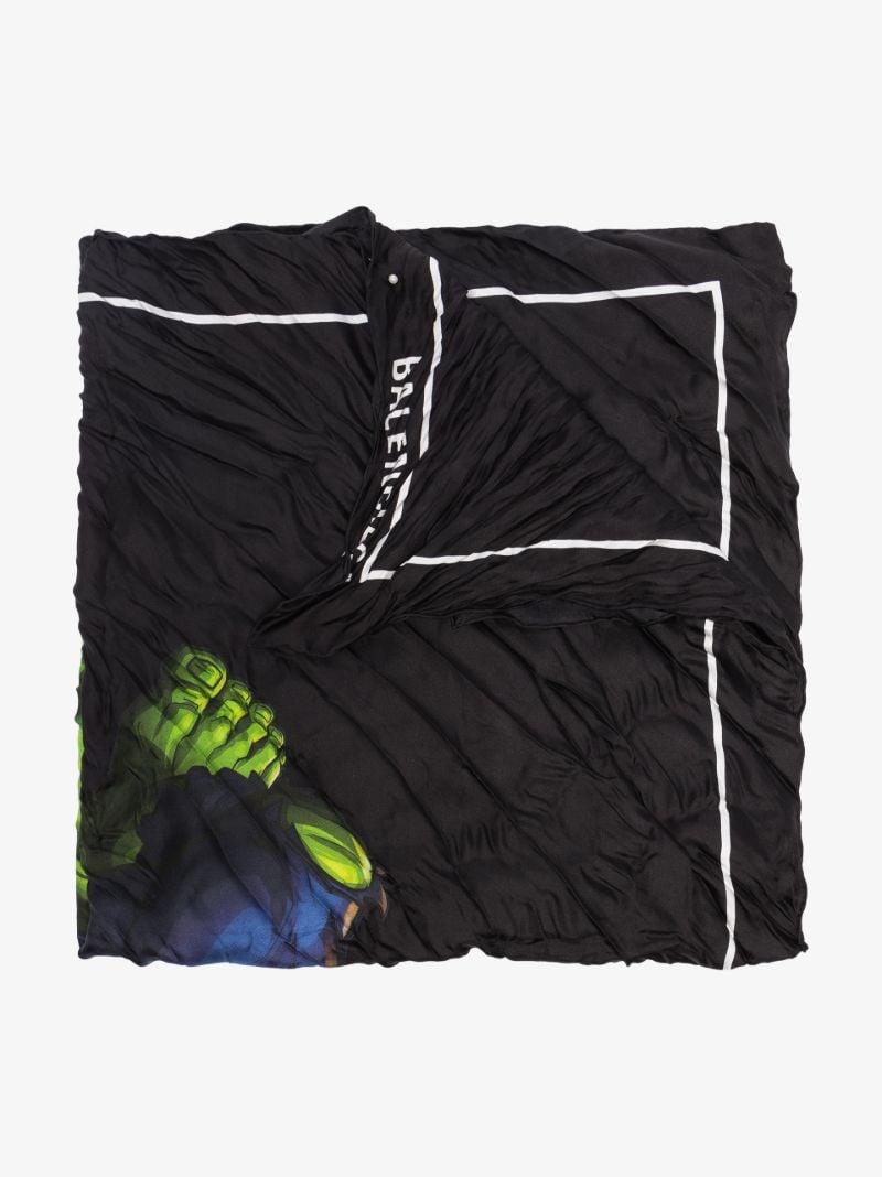 Black Hulk Silk Scarf