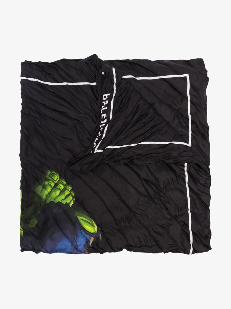 Black Hulk Silk Scarf