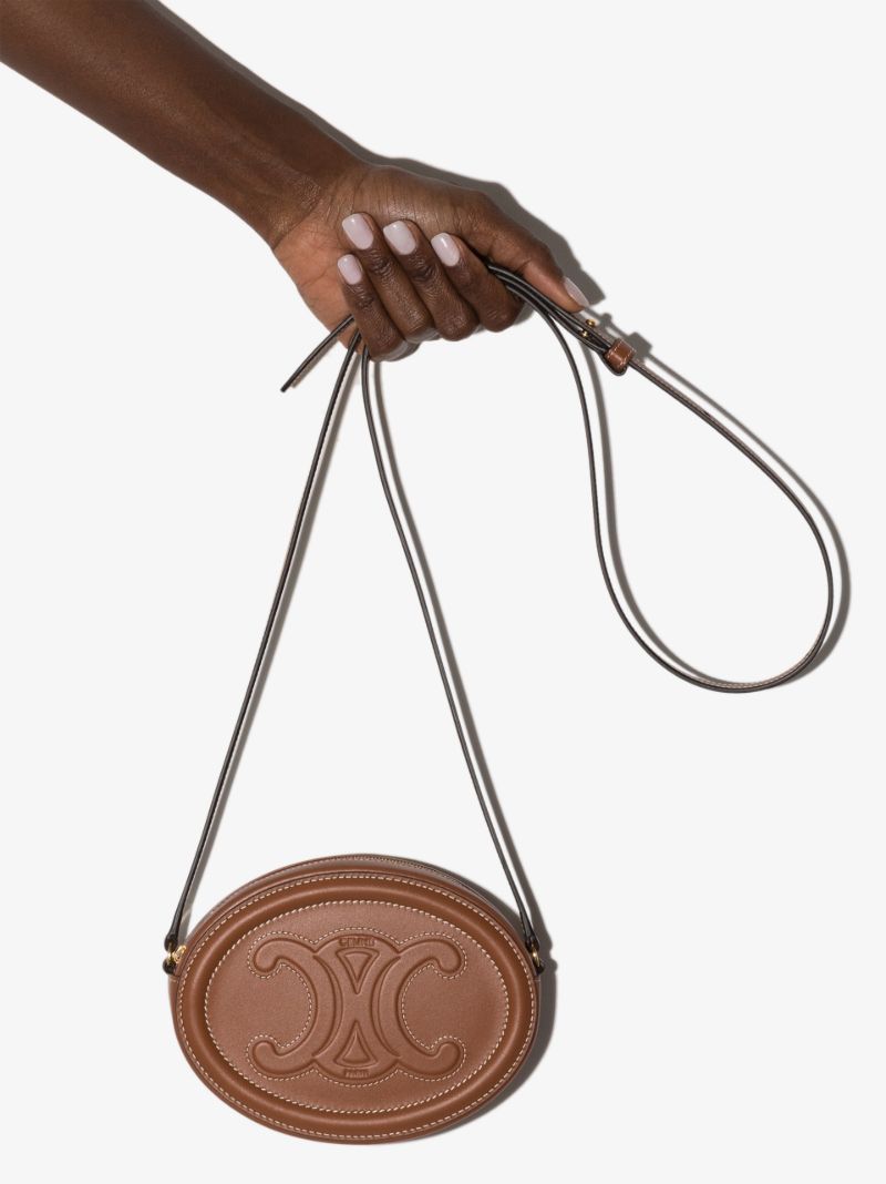 Brown Cuir Triomphe Leather Cross Body Bag