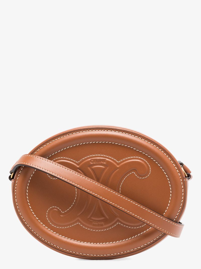 Brown Cuir Triomphe Leather Cross Body Bag