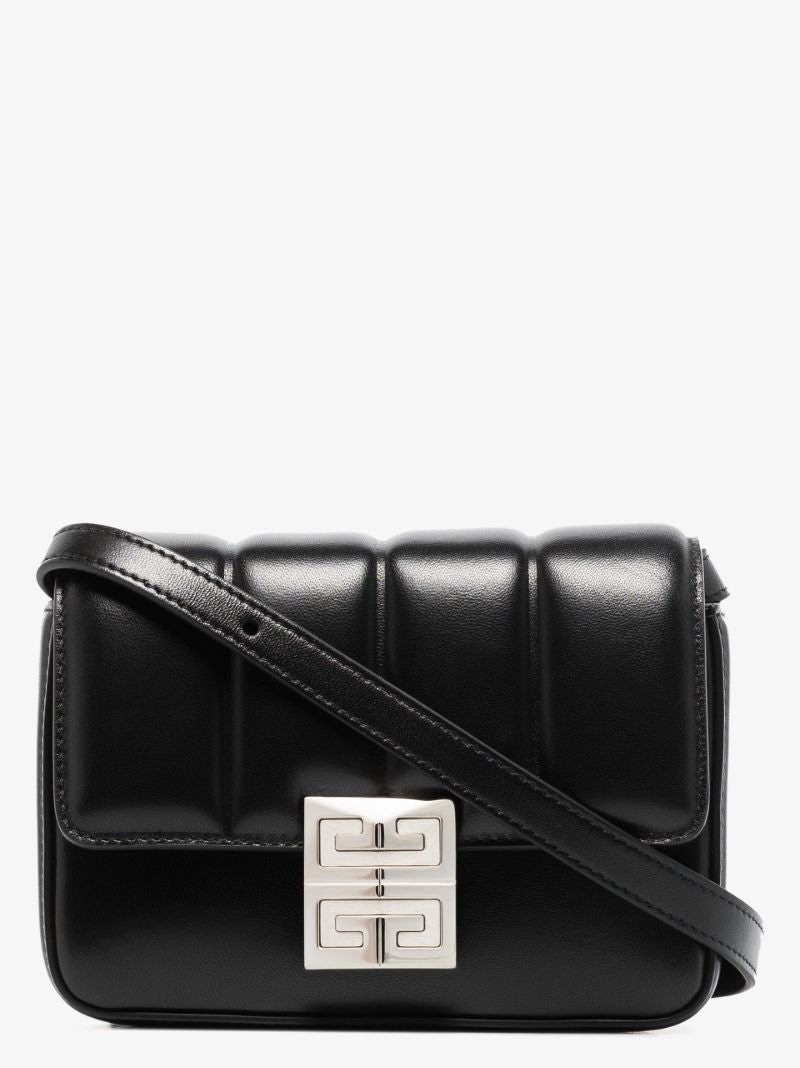 Black 4g Small Leather Cross Body Bag