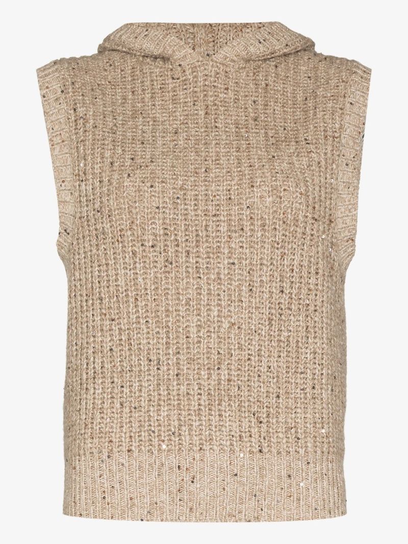 Dazzling Hooded Sweater Vest