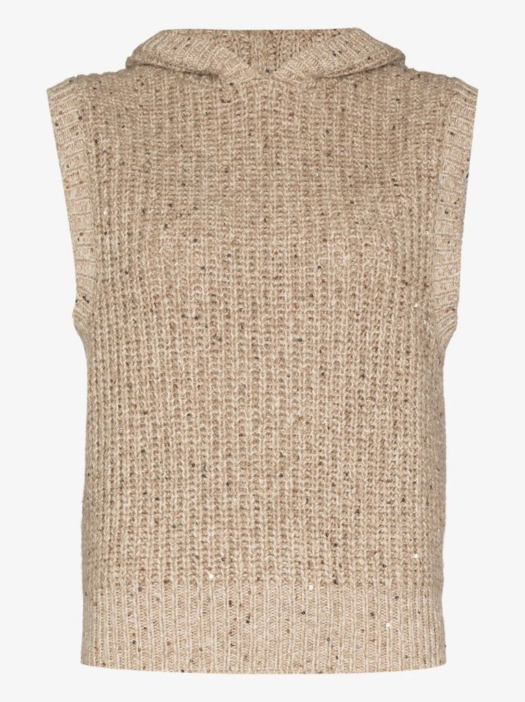 Dazzling Hooded Sweater Vest