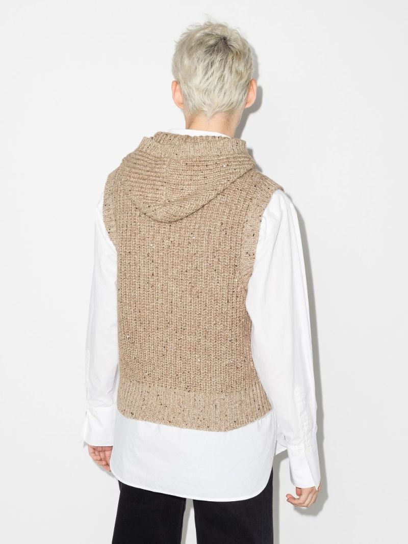 Dazzling Hooded Sweater Vest