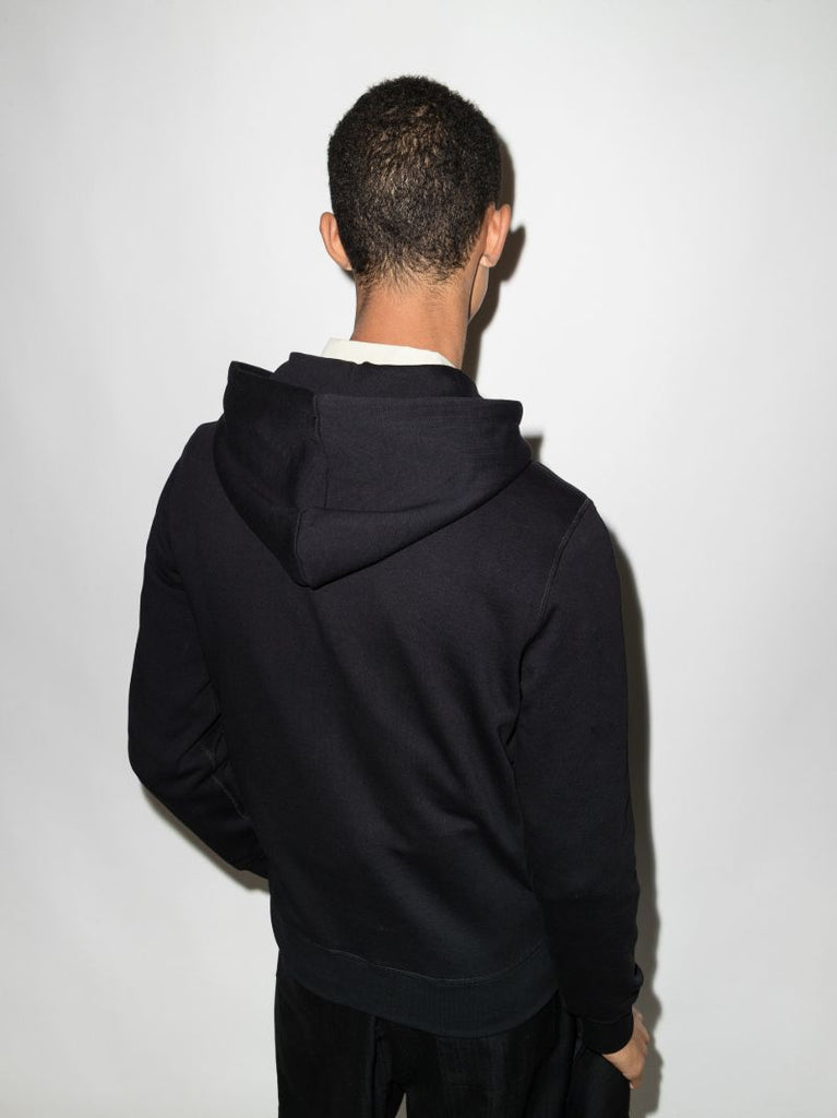 Embroidered Skull Motif Hoodie