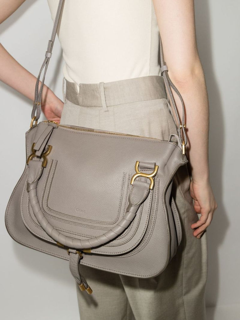 Grey Marcie Large Leather Tote Bag