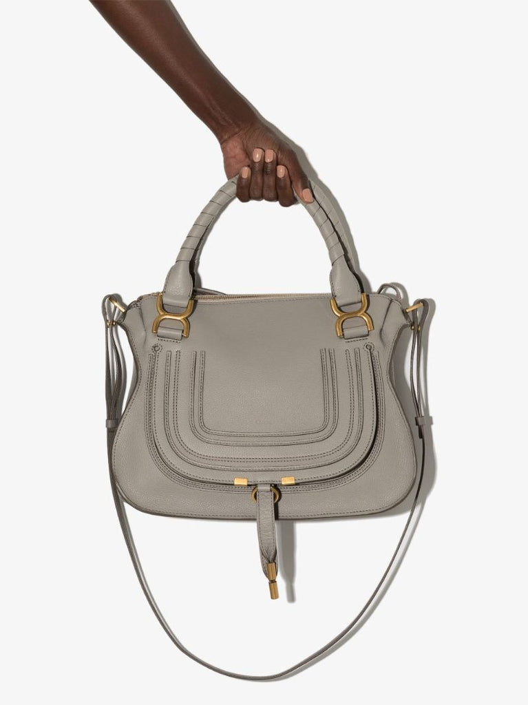 Grey Marcie Large Leather Tote Bag