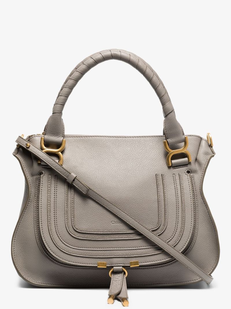 Grey Marcie Large Leather Tote Bag