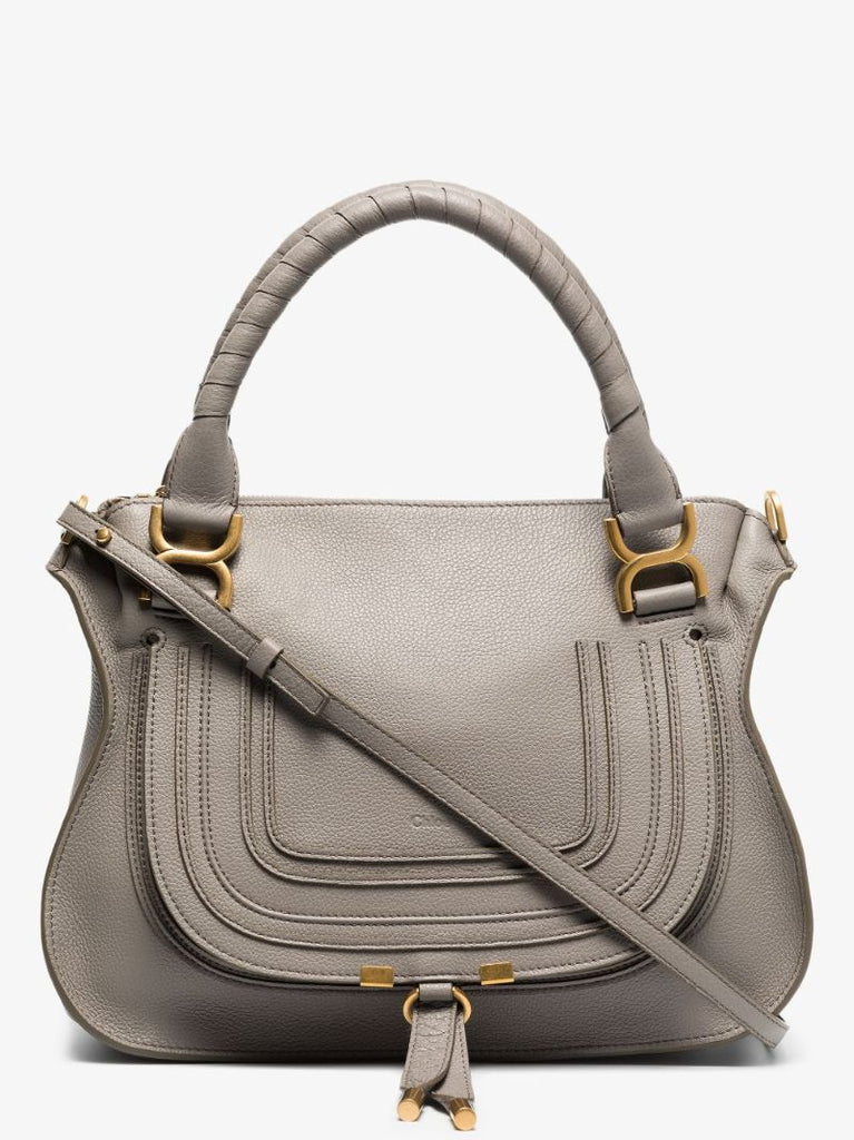 Grey Marcie Large Leather Tote Bag