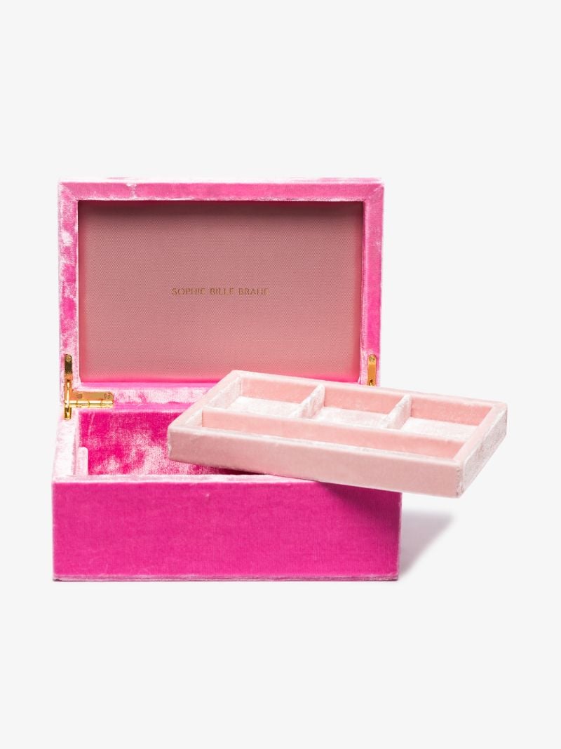 Pink Velvet Jewellery Box
