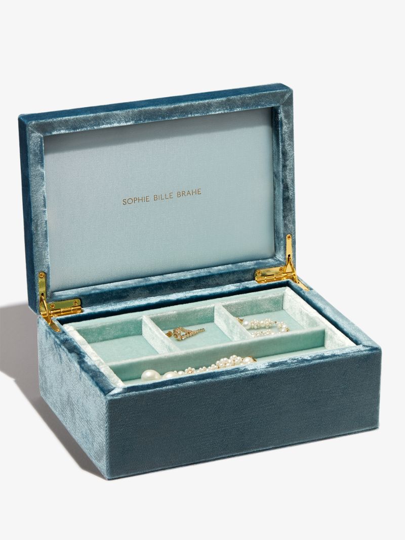 Blue Velvet Jewellery Box
