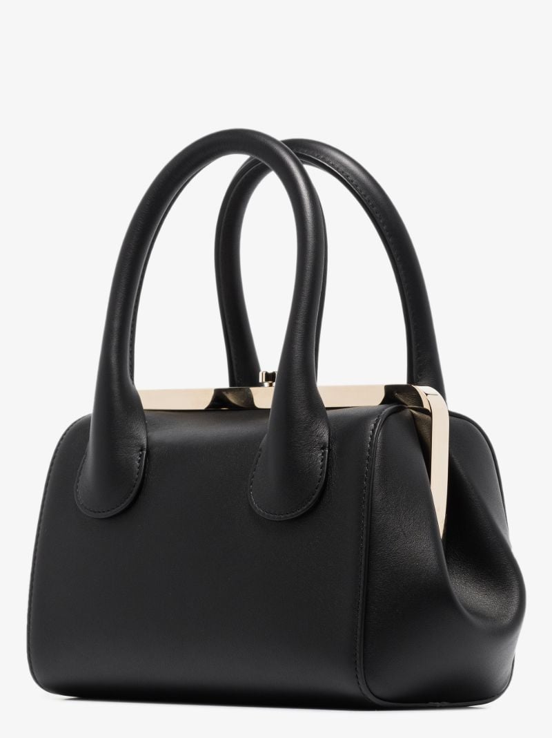 Black Joyce Small Leather Tote Bag