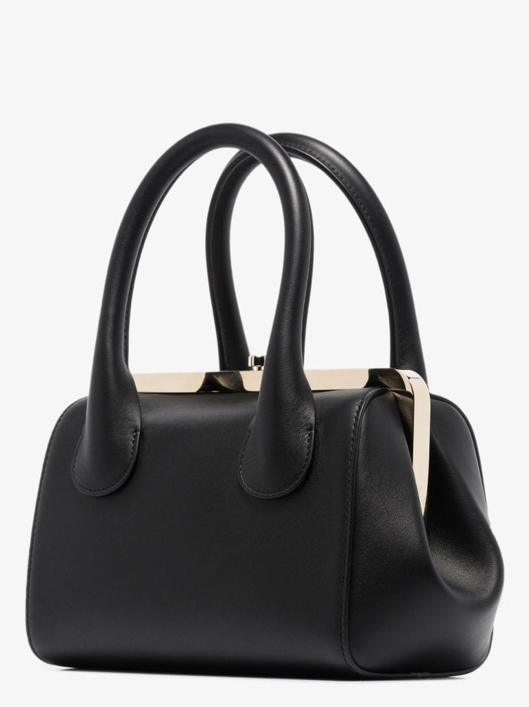 Black Joyce Small Leather Tote Bag