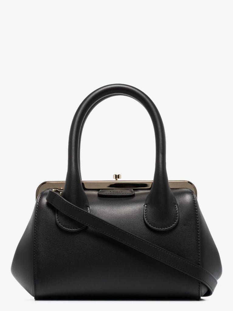 Black Joyce Small Leather Tote Bag