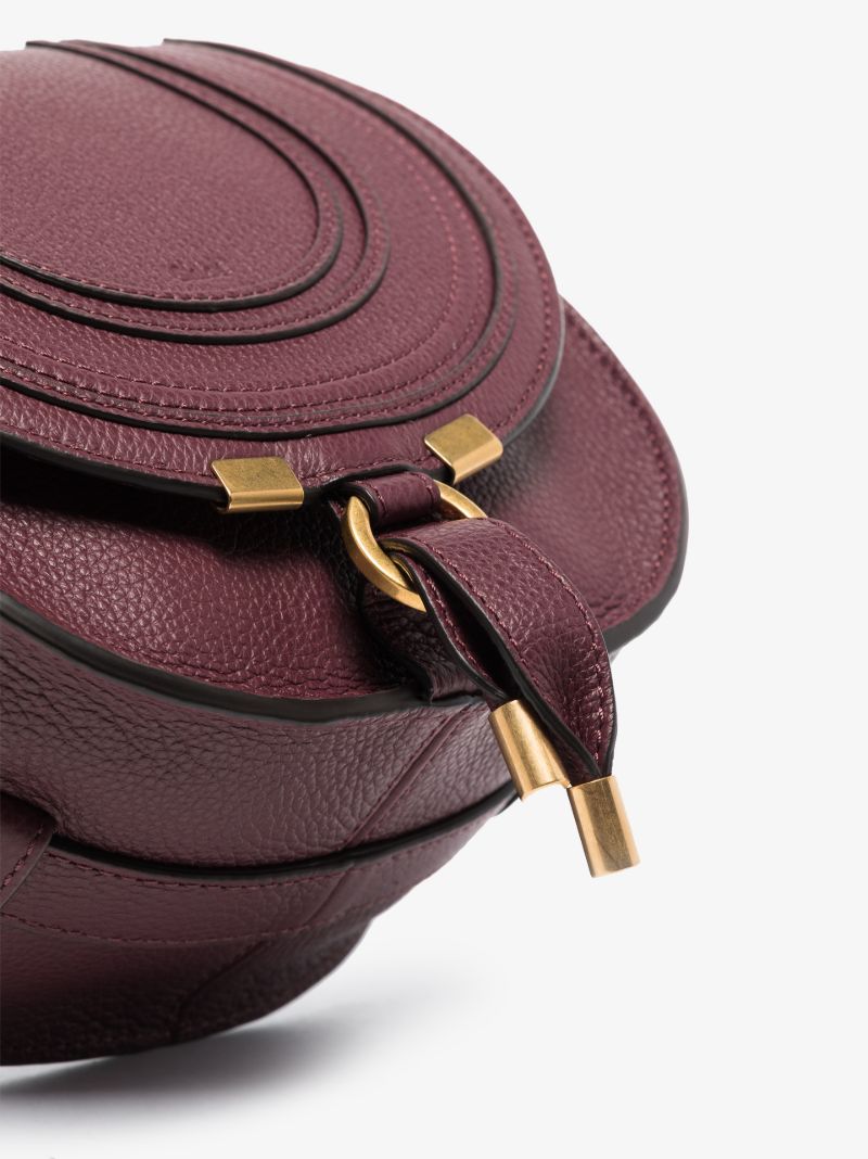 Purple Marcie Mini Leather Cross Body Bag