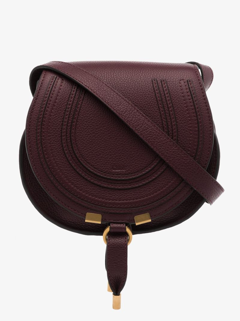 Purple Marcie Mini Leather Cross Body Bag