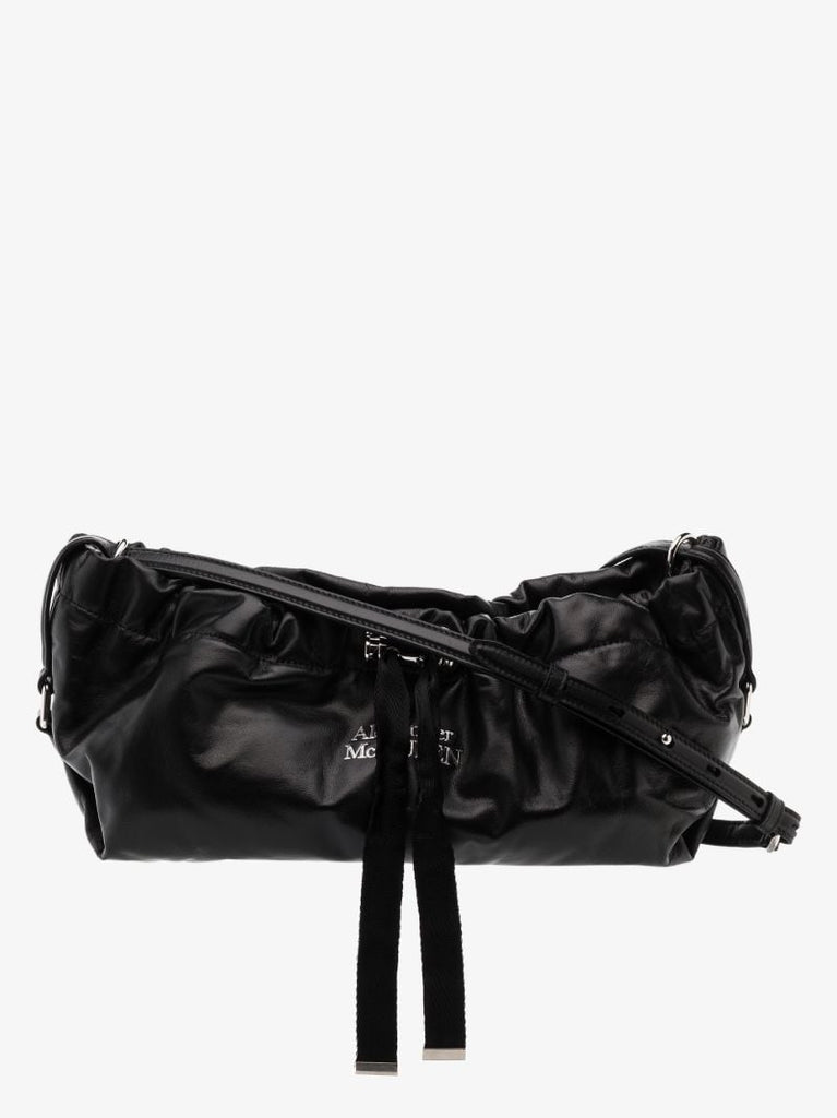 Black Bundle Mini Leather Shoulder Bag