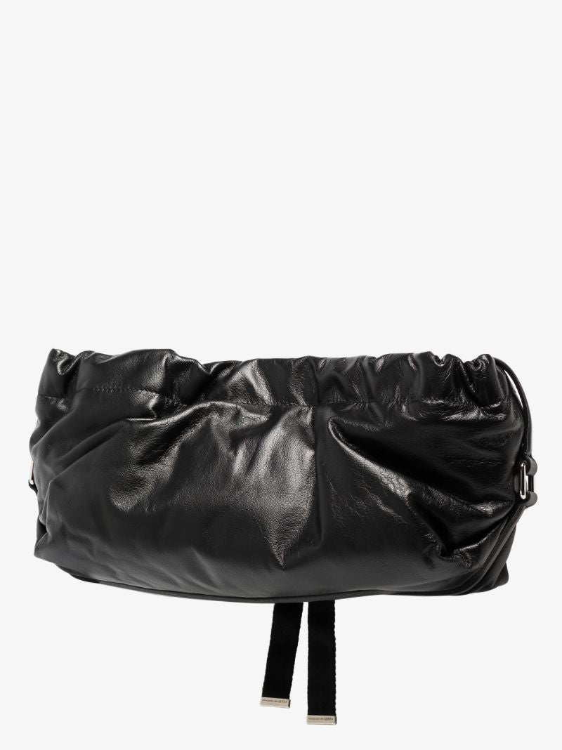 Black Bundle Mini Leather Shoulder Bag