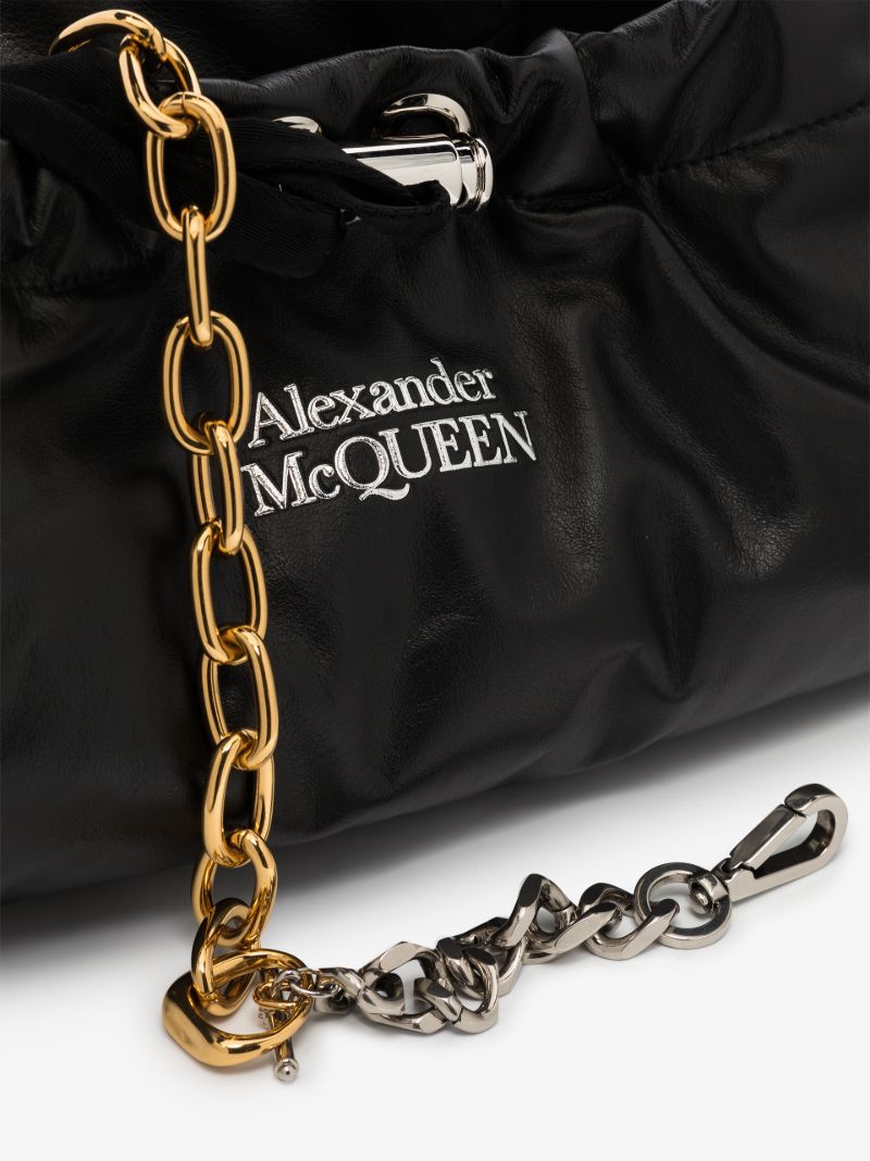 Black Bundle Mini Leather Shoulder Bag