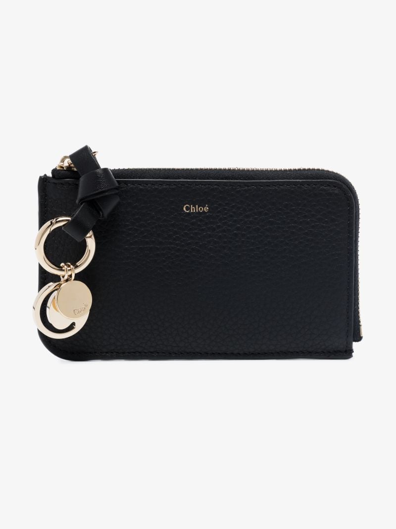 Black Alphabet Leather Wallet